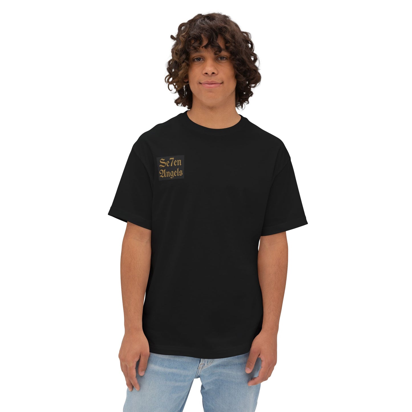 Boxy Tee — 'Se7en Angels' Vintage Angel Graphic T‑Shirt