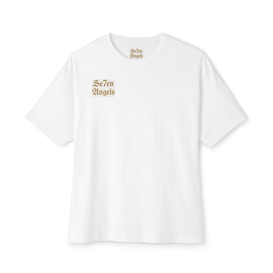Angel Protection Graphic Tee — "Se7en Angels" Oversized Boxy Shirt